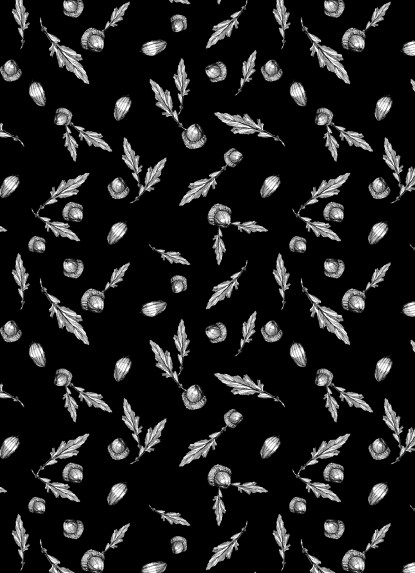 Lehdet ja pähkinät_kuosi.tif_musta